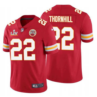 Super Bowl LV 2021 Men Kansas City Chiefs #22 Juan Thornhill Red Limited Jersey